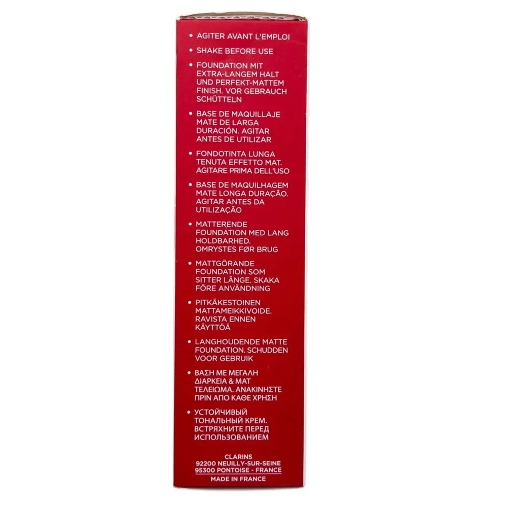 Clarins Women's Everlasting Long-Wearing Matte Foundation 1oz 115C Cognac